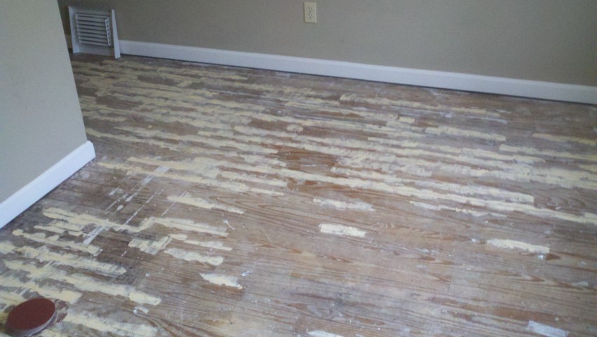 a damaged hardwood floor