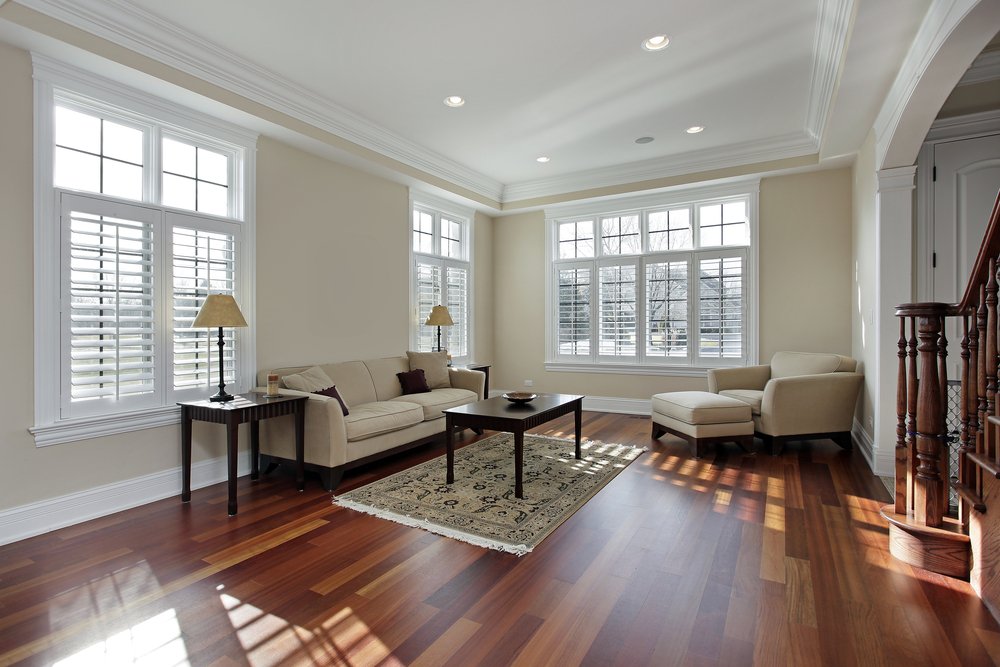 a refinished hardwood floor in a bexley home