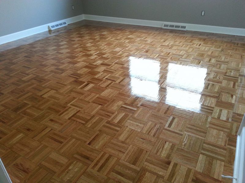 Parquet hardwood floor refinishing in columbus