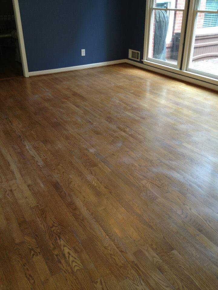 lightly damaged hardwood floor