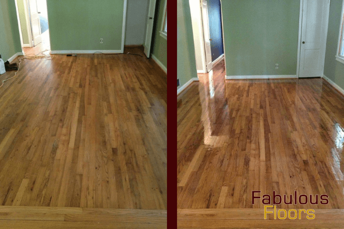 before and after hardwood floor resurfacing in Reynoldsburg, OH
