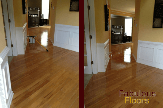 before and after hardwood floor resurfacing in grove city, oh