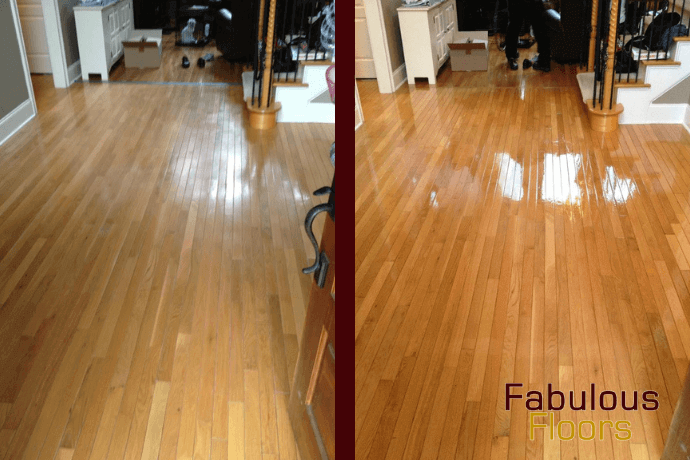 before and after floor resurfacing in worthington, oh