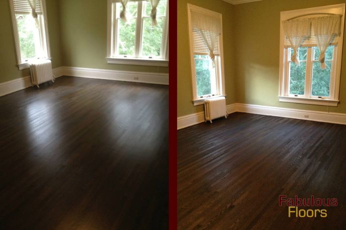 before and after of a resurfacing project in sunbury, oh