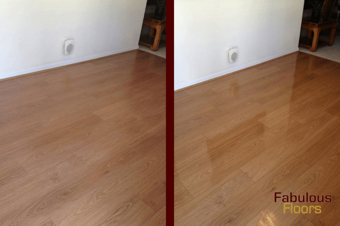 before and after hardwood floor resurfacing in london, oh